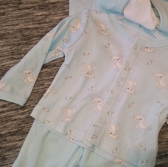 🆕Quiltex | "The Snuggle is Real" 6 Pc. Baby Boys Blue Layette Set Size 6-9 mos. - Picture 9 of 15